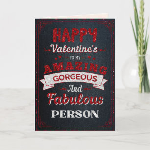 To My Amazing Person Glitter Valentine Card