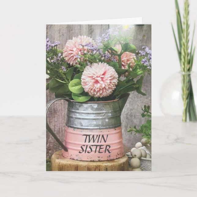 TO MY AMAZING **TWIN SISTER** BIRTHDAY CARD (Front)
