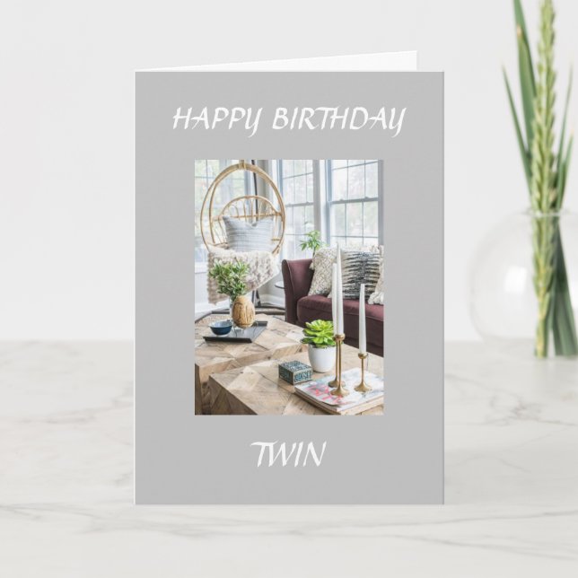 TO MY AMAZING **TWIN SISTER** BIRTHDAY CARD (Front)
