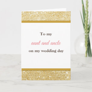 To my aunt and uncle wedding thank you card