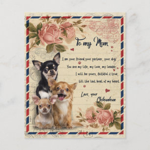 To My Aunt Dog Flower Gift, Aunt Birthday Gift Flyer