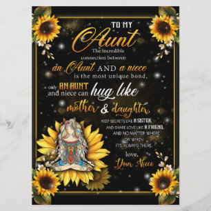 To My Aunt Gift, Cute Sunflower Gift From Niece Menu