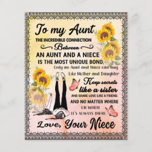 To My Aunt Gift, Sunflower Gift From Niece Flyer