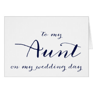 To My Aunt On My Wedding Day Card