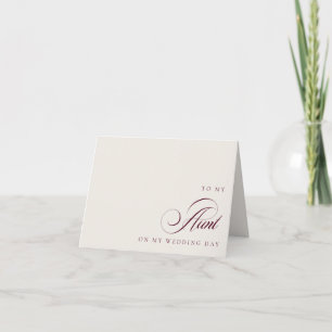 To My Aunt on My Wedding Day Message Card