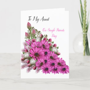 To My Aunt on Single Parent's Day. Card