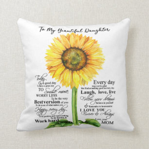 To My Beatiful Daughter Cushion