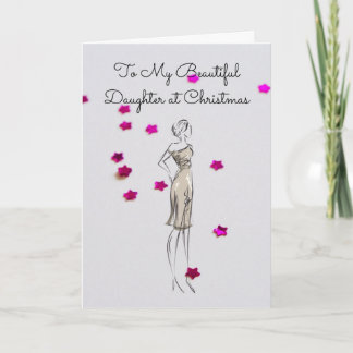 To My Beautiful Daughter at Christmas Card