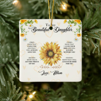To my beautiful daughter ceramic ornament