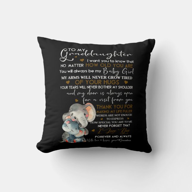 To My Beautiful Granddaughter Cushion (Front)
