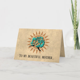 "To My Beautiful Mother" Mother's Day Card w/Rose