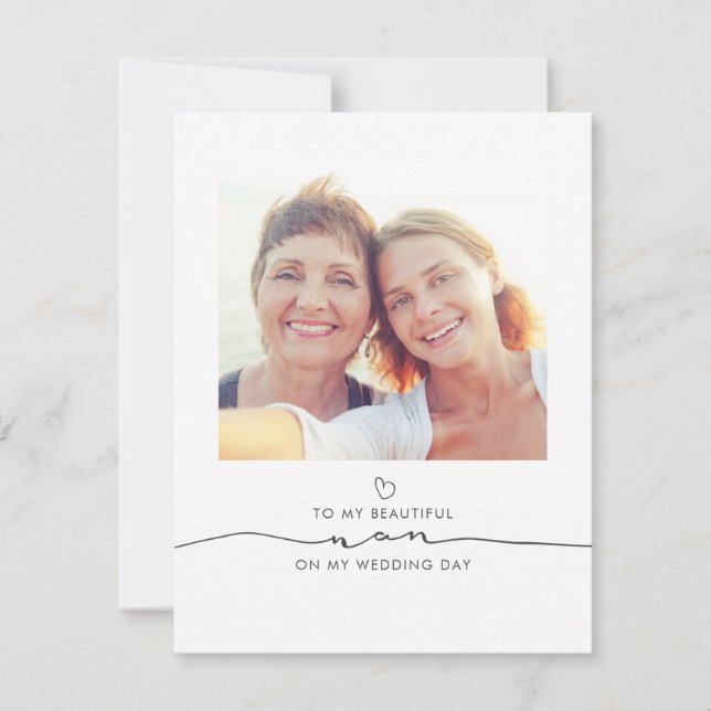 To My Beautiful Nan On My Wedding Day (Front)