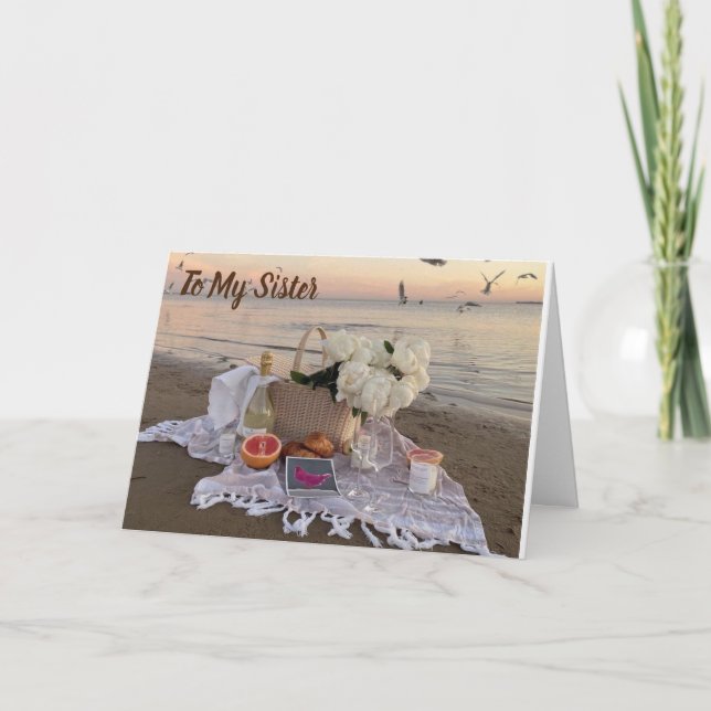 **TO MY BEAUTIFUL SISTER** A ROSE CARD (Front)