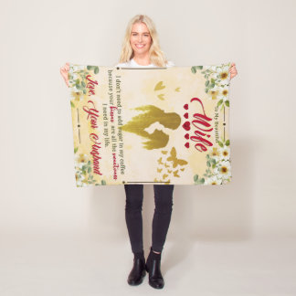 To My Beautiful Wife From Husband Gifts Fleece Blanket