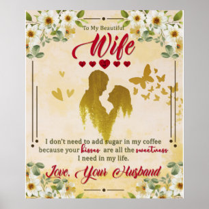 To My Beautiful Wife From Husband Gifts Poster
