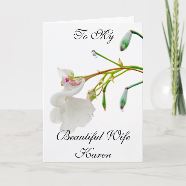 TO MY BEAUTIFUL WIFE GREETING CARD (Front)