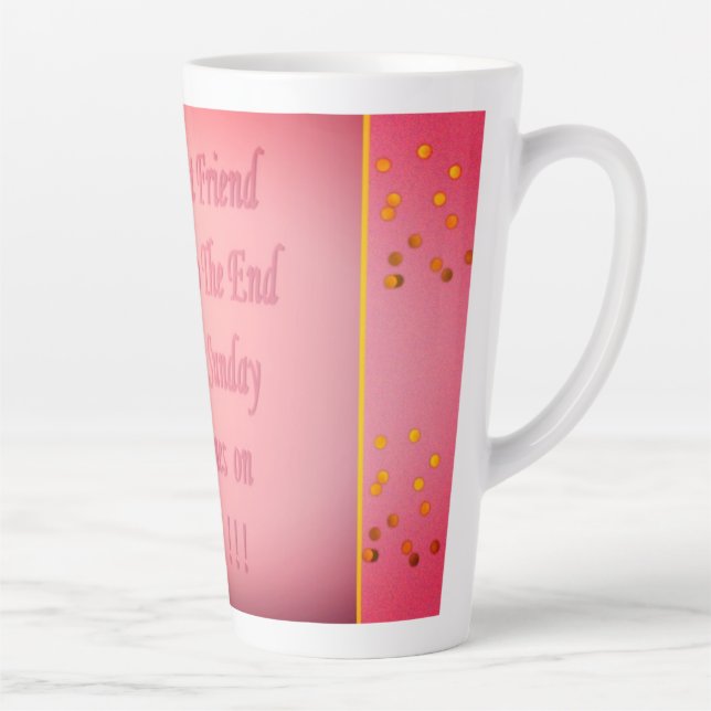 To My Best Friend pale cherry red design   Coffee  Latte Mug (Right)