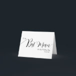 To My Best Man on My Wedding Day Elegant Script Thank You Card<br><div class="desc">Make your wedding day even more special with this elegant script card, beautifully inscribed with “To My Best Man on My Wedding Day.” Crafted on premium cardstock with shimmering metallic details, it’s the perfect way to express your gratitude and love. Each card includes a personalized note inside — your heartfelt...</div>