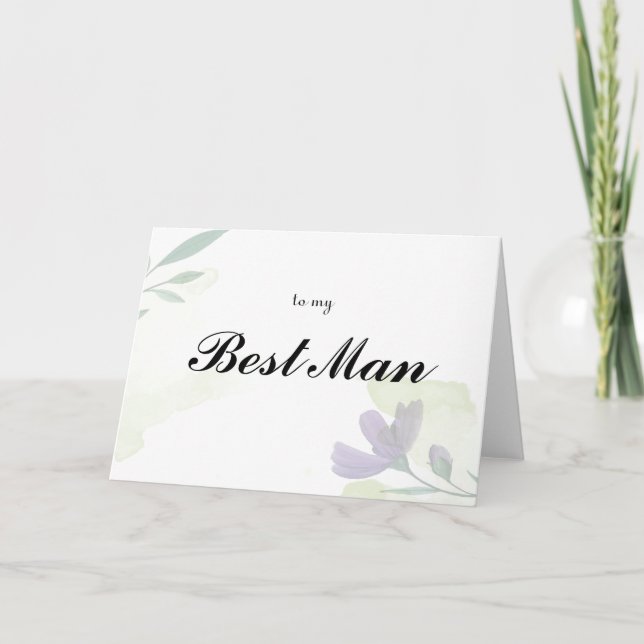 to my Best Man Thank You Card (Front)