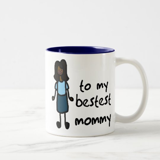TO MY BESTEST MOMMY Two-Tone COFFEE MUG