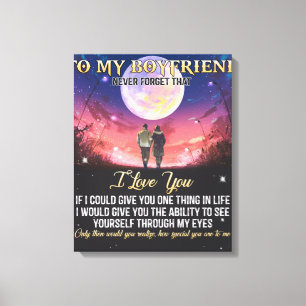 To My Boyfriend I Love You Canvas Print