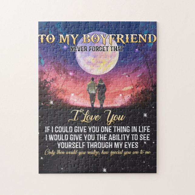 To My Boyfriend I Love You Jigsaw Puzzle (Vertical)