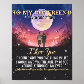 To My Boyfriend I Love You Poster