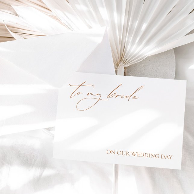 "To My Bride" Morning Wedding Message Blank Card (Creator Uploaded)