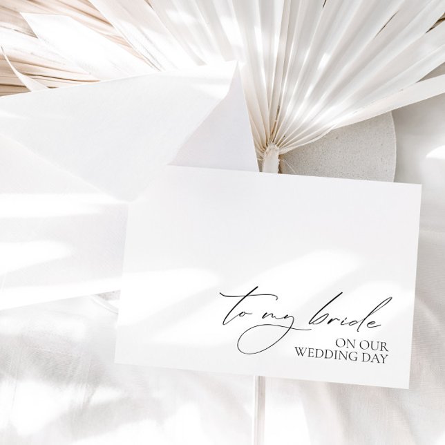 "To My Bride" Morning Wedding Message Blank Card (Creator Uploaded)
