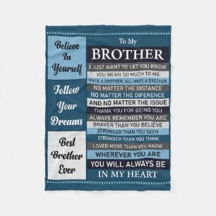 To My Brother Fleece Blanket