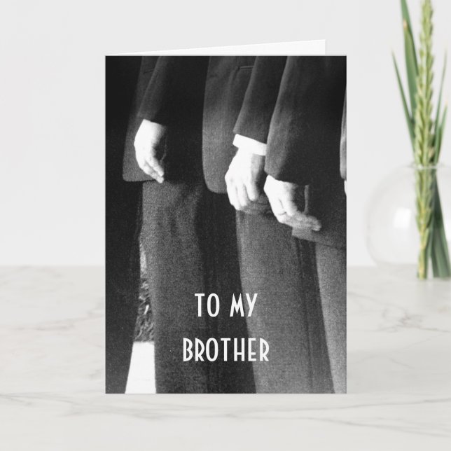 TO MY BROTHER ON HIS WEDDING DAY WITH LOVE CARD (Front)