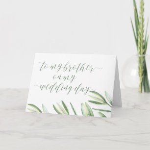 To My Brother on My Wedding Day Card
