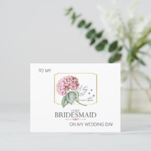To My Chief Bridesmaid on My Wedding Day Postcard