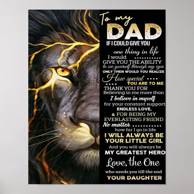 To my dad | Adorable Letter | Lovely Gift Poster (Front)