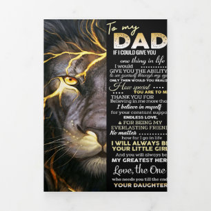 To my dad   Adorable Letter   Lovely Gift Tri-Fold Announcement