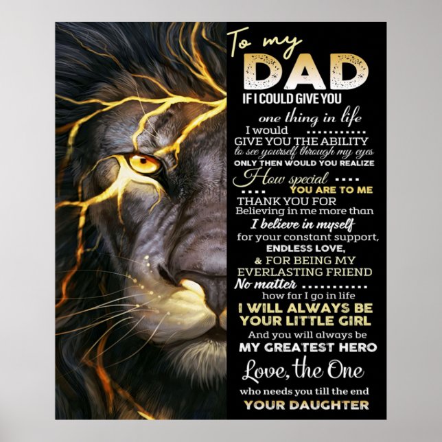 To my dad | funny quotes for daddy poster (Front)