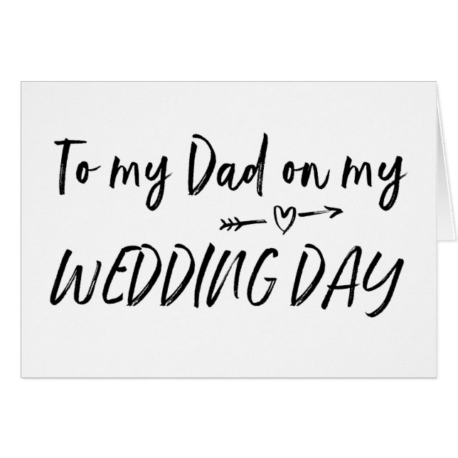 To My Dad on my Wedding Day Card (Front Horizontal)