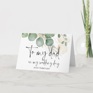 To My Dad Wedding Day Thank You From Bride Groom Card