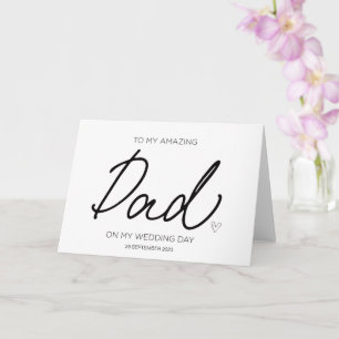To My Dad Wedding Thank You From Brides Father Car Card