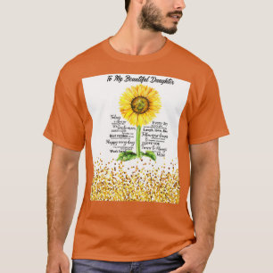 To My Daughter Bear Mama Sunflower Classic TShirt