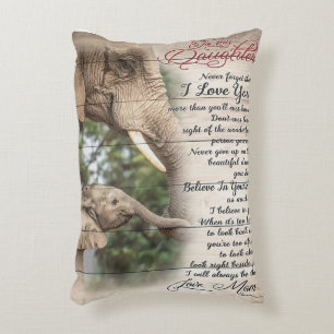 TO MY DAUGHTER Best Family Present Decorative Cushion