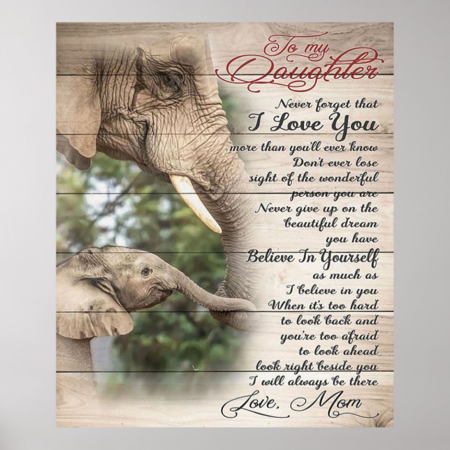 TO MY DAUGHTER | Best Family Present Poster (Front)