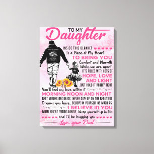 To My Daughter Birthday Gift, Cute Dad Baby Gift Canvas Print