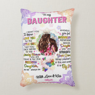 To My Daughter Birthday Gift, Cute Mum Baby Gift Decorative Cushion