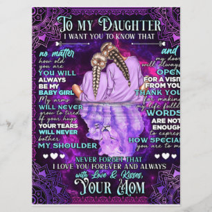 To My Daughter Birthday Gift, Cute Mum Baby Gift Menu