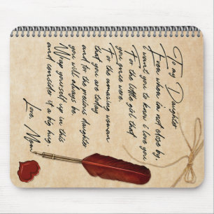 To My Daughter Birthday Gift, Cute Mum Baby Gift Mouse Mat