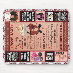 To My Daughter Birthday Gift, Cute Mum Baby Gift Mouse Mat