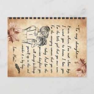 To My Daughter Birthday Gift, Cute Mum Baby Gift Postcard