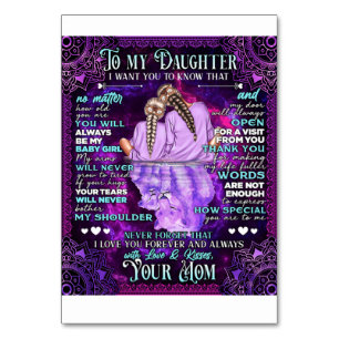 To My Daughter Birthday Gift, Cute Mum Baby Gift Table Number