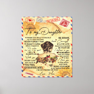 To My Daughter Butterflies Birthday Gift Idea Canvas Print